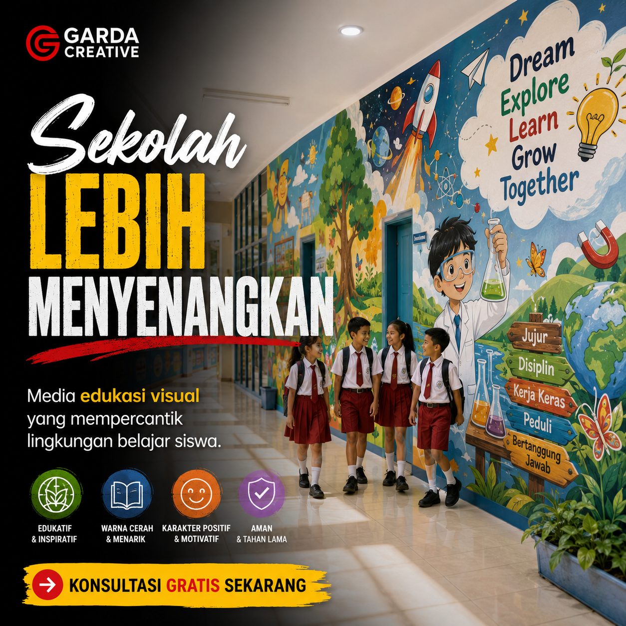 Jasa Lukis Dinding Tk dan Sekolah Sumedang